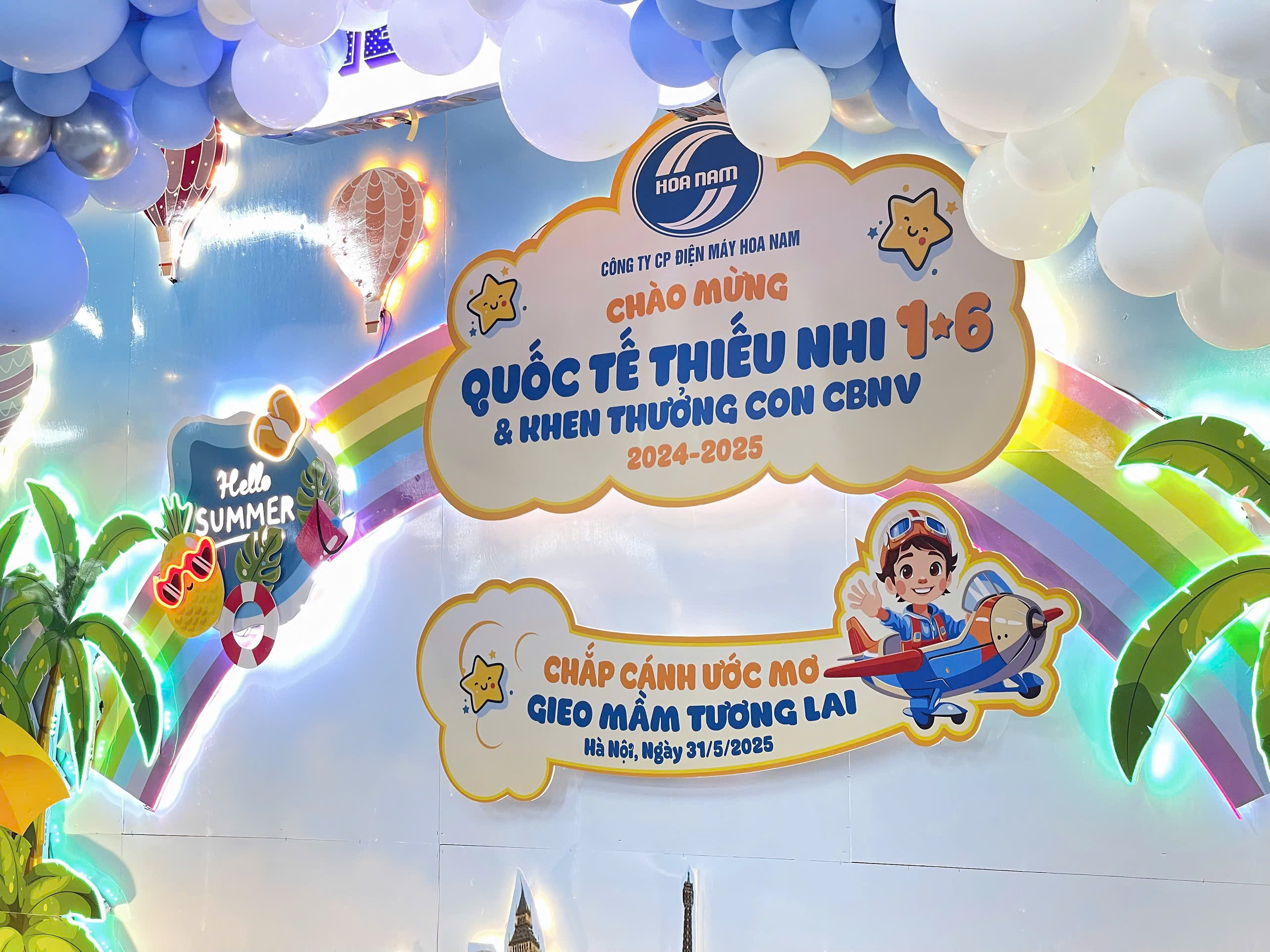 CÔNG TY CPTM ĐIỆN MÁY HOA NAM TỔ CHỨC CHƯƠNG TRÌNH CHÚC MỪNG NGÀY QUỐC TẾ THIẾU NHI 1/6